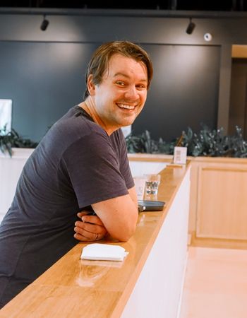 LeadVision employee smiling at a team bonding outing